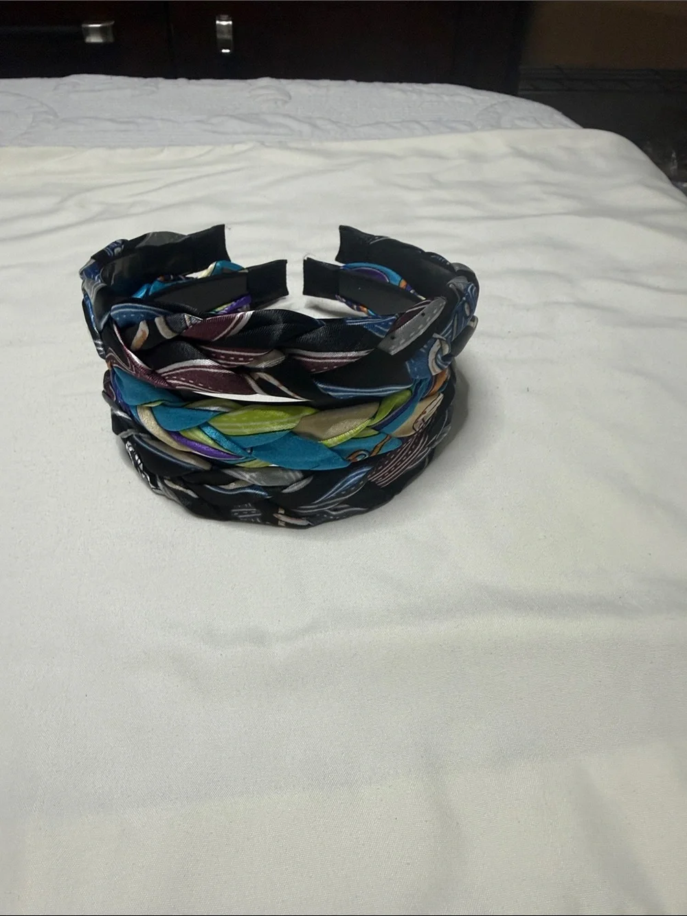 12 Sets of Kids Braided Satin Headbands - Multi Color Pack
